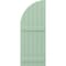 Ekena Millwork Americraft 6-Board (2 Batten) Wood Joined Board-n-Batten Shutters w/ Arch Top, ARW101BQ621X77SGH, PR ARW101BQ621X77SGH - alternate 8